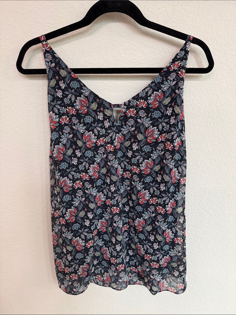 CAbi Navy Top and skirt set with White Label and Red Accent - Picture 6 of 13